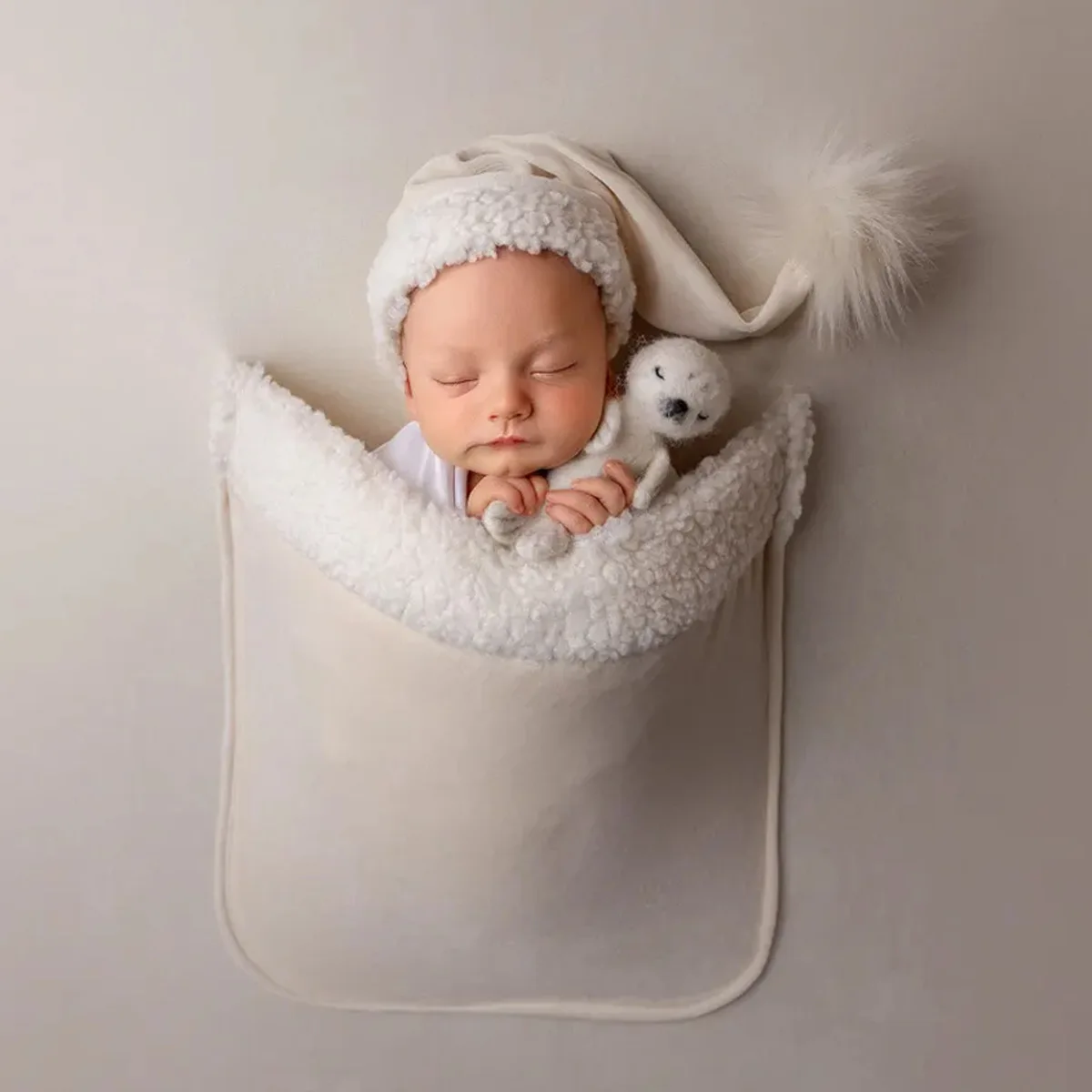 2026 New Children Photography Clothing Newborn Photography Clothing Baby Christmas Pocket Shaped Blanket with Hat