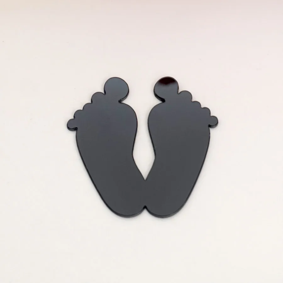 2cm/4cm Lovely Small Baby Footprints Acrylic Sticker For Baby's Birthday Party Baby Shower Decoration Guest Gifts Accessories