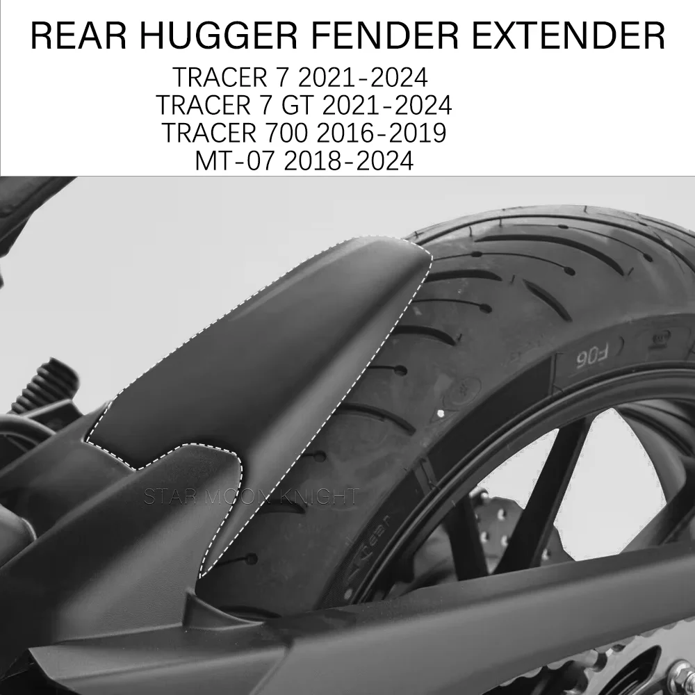 Estensione Parafango Posteriore per Moto Yamaha Tracer 7 2021-2024, Tracer 700 2016-2019, MT-07 MT07 2018-2024