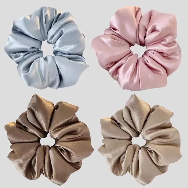 

22 Momme 100% Pure Mulberry Silk Scrunchie Hair Accessory Non-Damaging Fashionable Hairbands Elastic Fabric