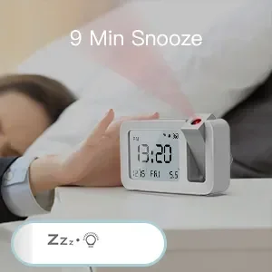 4 Levels Adjustable For Screen Backlight Brightness Usb Connect For Bedroom Use Projection Alarm Clock