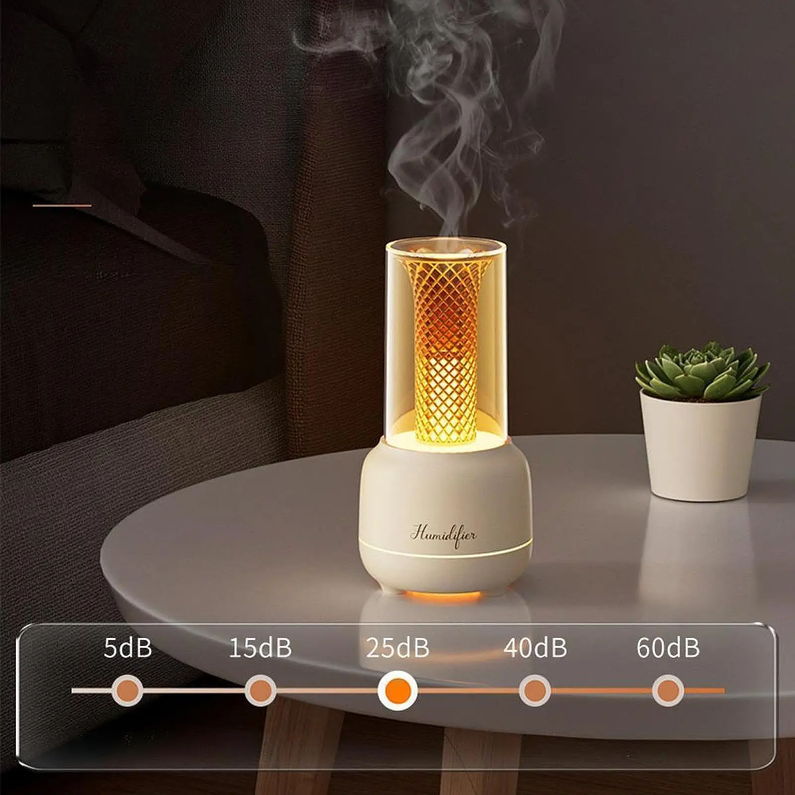 Essential Oil Diffuser with Night Light for Bathroom Bedside Countertop