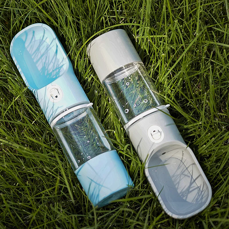 Portable water and food cup for walking dogs 2-in-1 portable water bottle for cats to drink and feed when going out