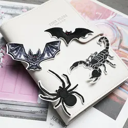 1pc Black Scorpion Bat Spider Embroidered Cloth Patch Stick On Patches Small Glue Sticker for Kids Clothes Down Repair Designer