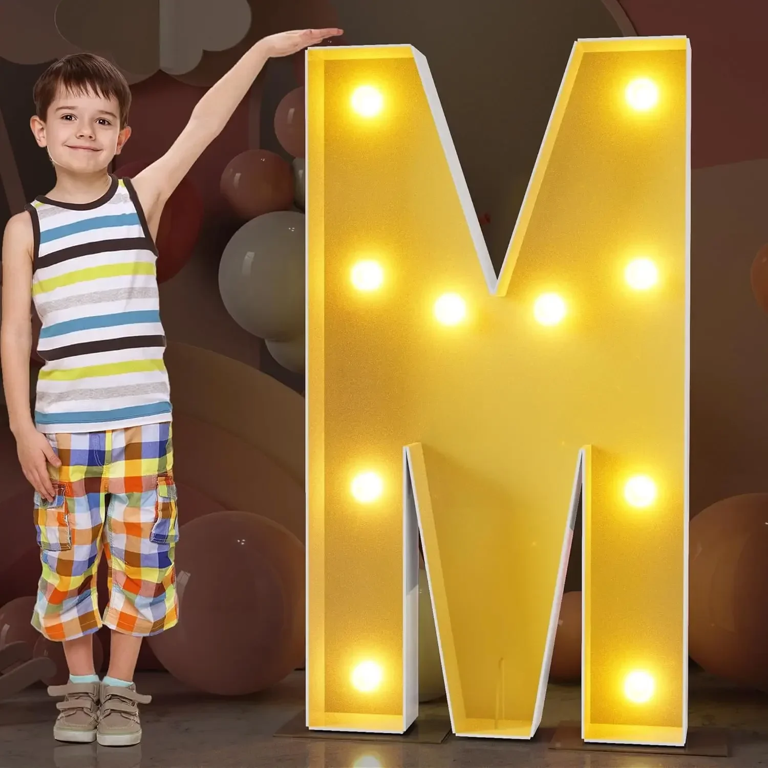 120CM DIY Marquee Letters Marquee Warme Lichtgevende Letters Grote Mozaïek Schuimplaat Letters XMAS LOVE BABY PROM Feestdecoratie