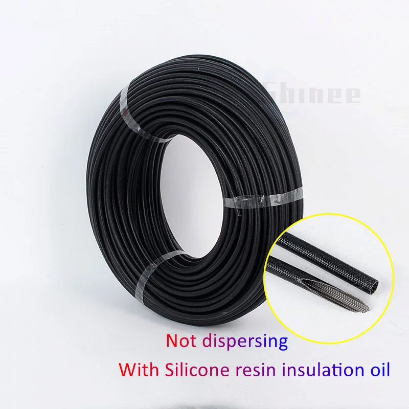 Fiberglass Tube 1- 22mm Silicone Resin Coated Insulated Soft Chemical Glass Fiber Braided Sleeve High Temperature Pipe Wire Wrap
