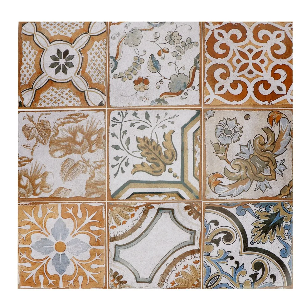 24Pcs DIY PVC Wall Sticker Decal 5.9x5.9 Inches Tile Wallpaper Self Adhesive Tile For Bedroom