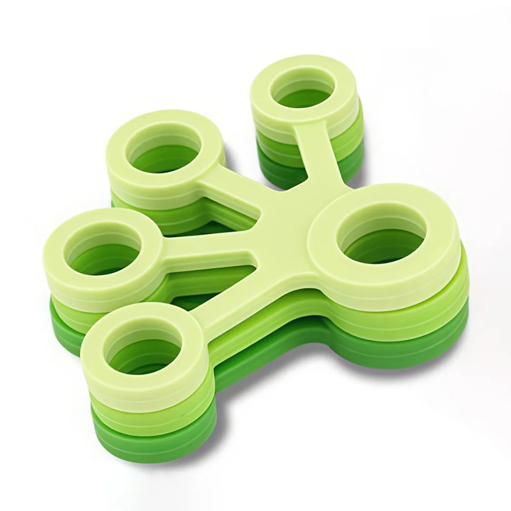 3 Levels Silicone Resistance Finger Strength Exerciser Stretcher Ring Guitar Finger Exercisers Hand Rehabilitation Gripper Band