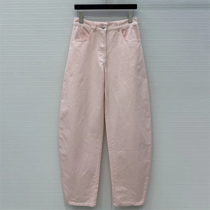 

Women's jeans New high waisted slim fit straight leg pants for the summer of 2026 100% pure cotton women's pants Denim pants y2k