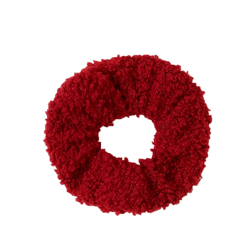 Peluche Teddy Velluto Scrunchies Elestino crasso Fascette per capelli Accessori per capelli retrò francesi per donne Ragazze Corbatas Para El Cabello