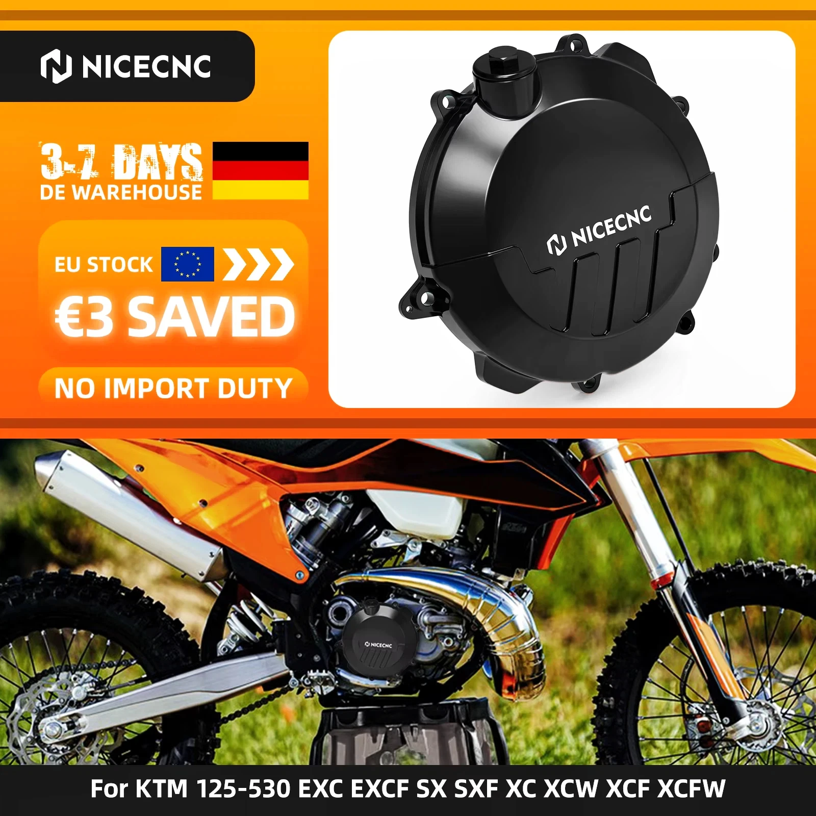 Image of (EU-Lager) Für KTM TPi EXC 300 250 XCW 2017-2022 Verstärkter Kupplungsdeckel Für Husqvarna TE 300i TE 250i GasGas EC 300 EC 250