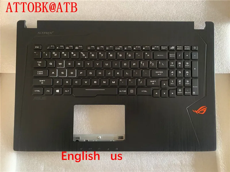 Imagem -05 - Russo Inglês Teclado do Portátil para Asus Gl753 Gl753vd Gl753ve Fx753 Fx753vd Retroiluminado com Capa c Novo