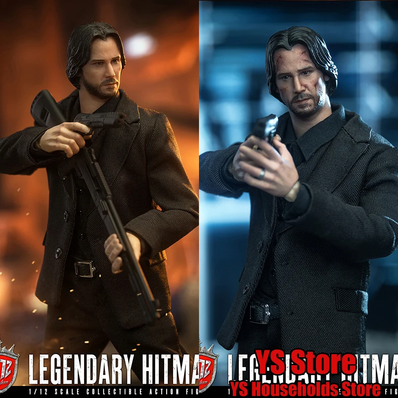 Kingdom KD-9001 1/6 Scale Movable Cloth Action Figure Keanu Reeves Cold Killer Delicate 12