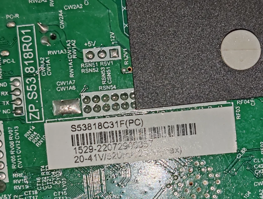 ZP.S53.818R01-Carte mère TV 3 en 1, testée, photo physique, pour 2AV, 36 à 41V, 600mA