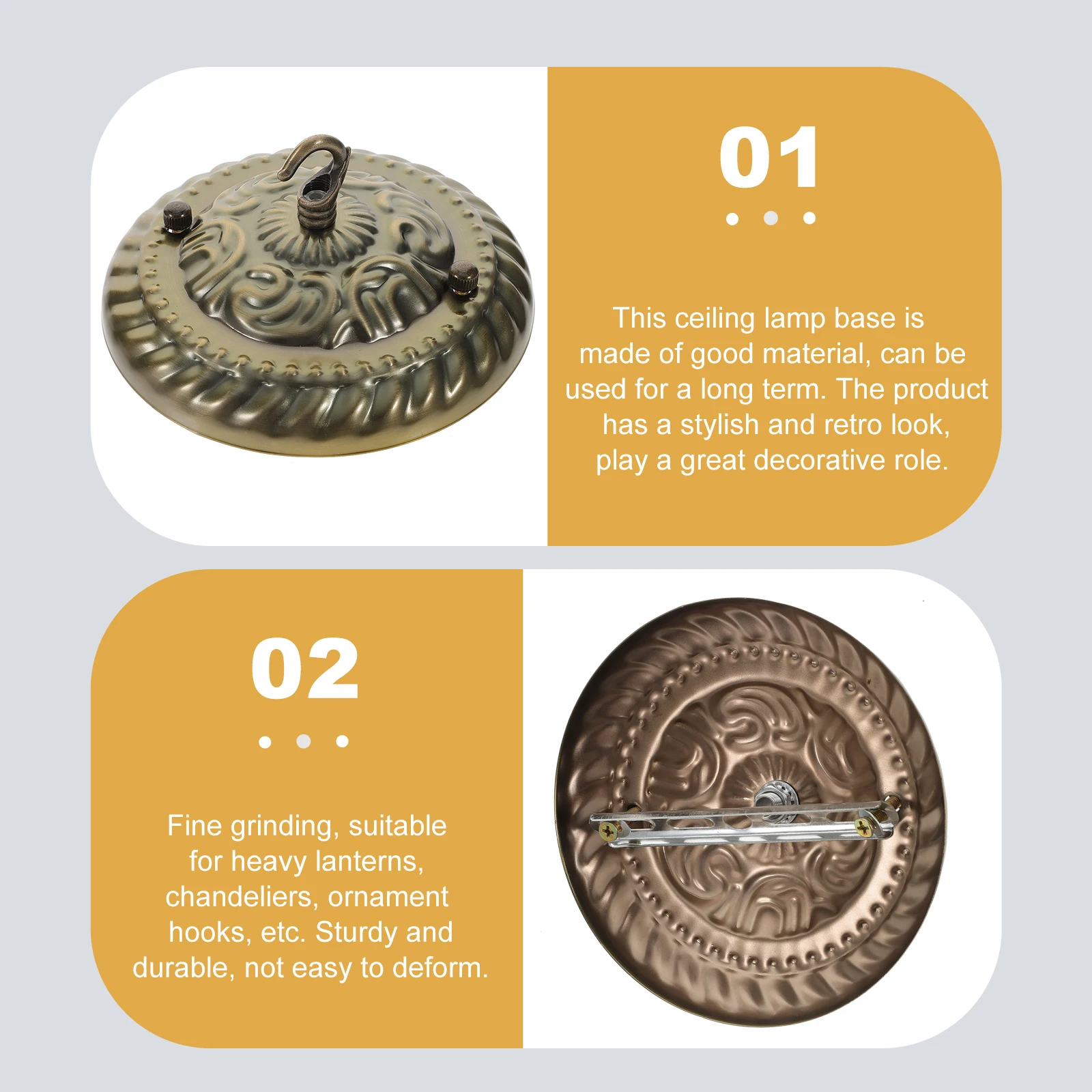 قلادة ضوء السقف المظلة غطاء لوحة مكون قوي الحديد الرجعية إنهاء التوسع المسمار تصاعد قوس الحمل قدرة سهلة #3