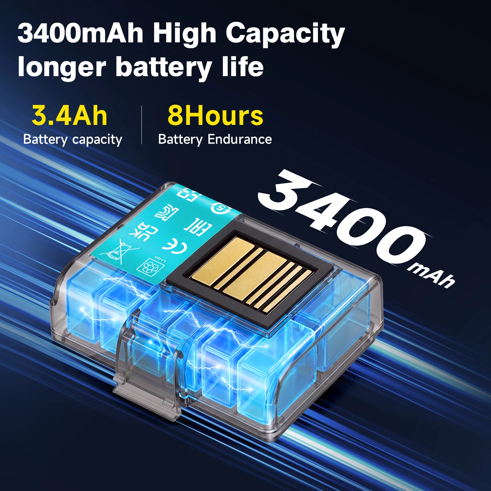 3400mAh Battery For Zebra QLN220 QLN320 ZQ510 ZQ520 ZQ500 ZQ610 ZQ620 ZQ610 ZR658 ZR628 ZR638 Portable Thermal Label Printer