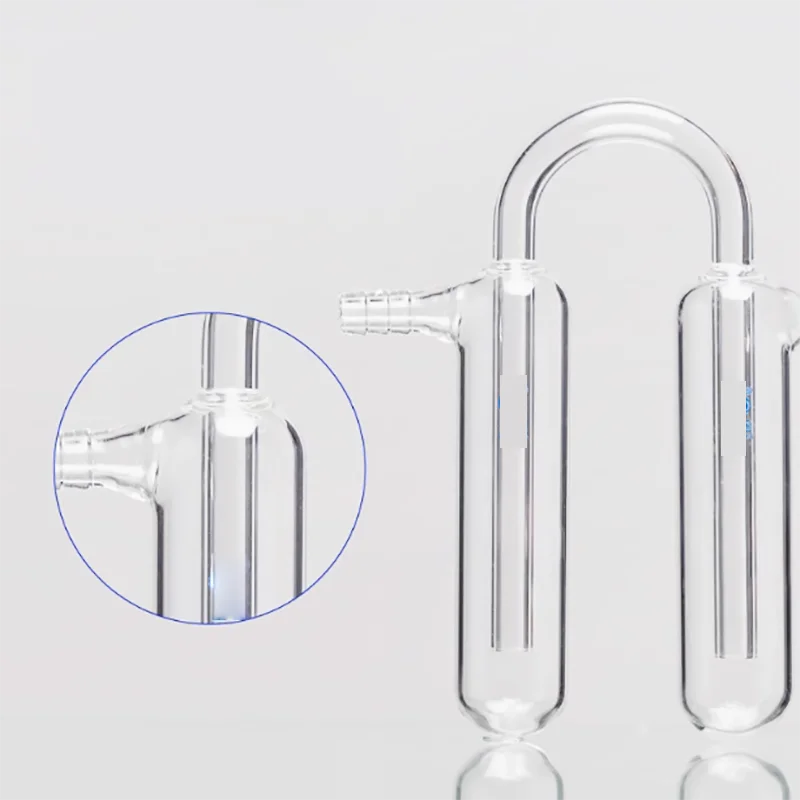 Glass bubbler anti-back-sucking oil bubbler laboratory bubble-type absorption bottle anti-back-sucking bubbler