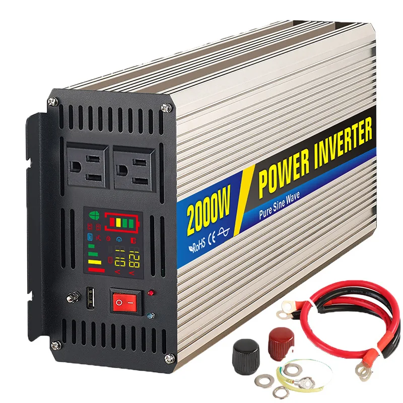 

Soft Start Single Phase 1500w 2000w Inverter 12v 220v Pure Sine Wave Power dc to 120v 220volt ac with Charger