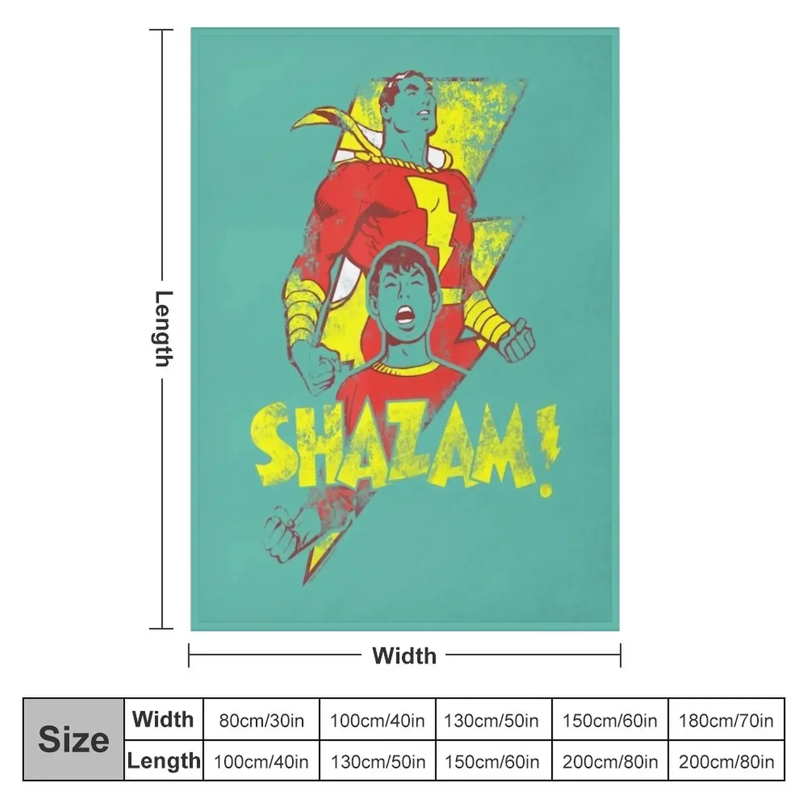 Shazam! Transformation Throw Blanket couch cozy soft plush fuzzy picnic outdoor blanket