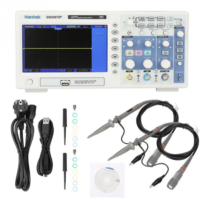 Waveform Real Time Sample Rate 70MHz 1GSa/s 2CH FOR  Hantek DSO5072P Digital Oscilloscope