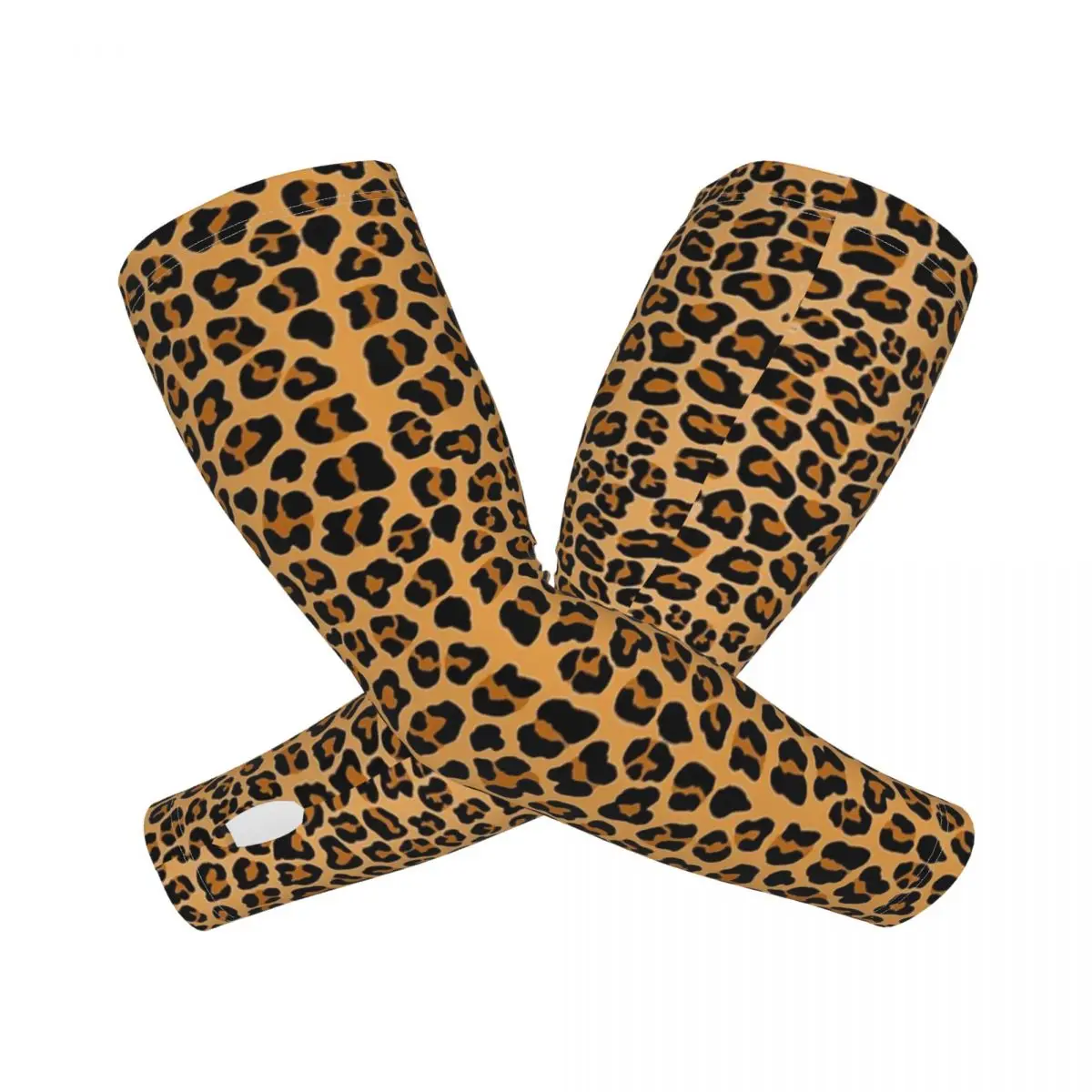 

Леопардовый принт, уличные рукава, защита от солнца и ультрафиолета, летние рукава из ледяного шелка с татуировкой для езды на велосипеде