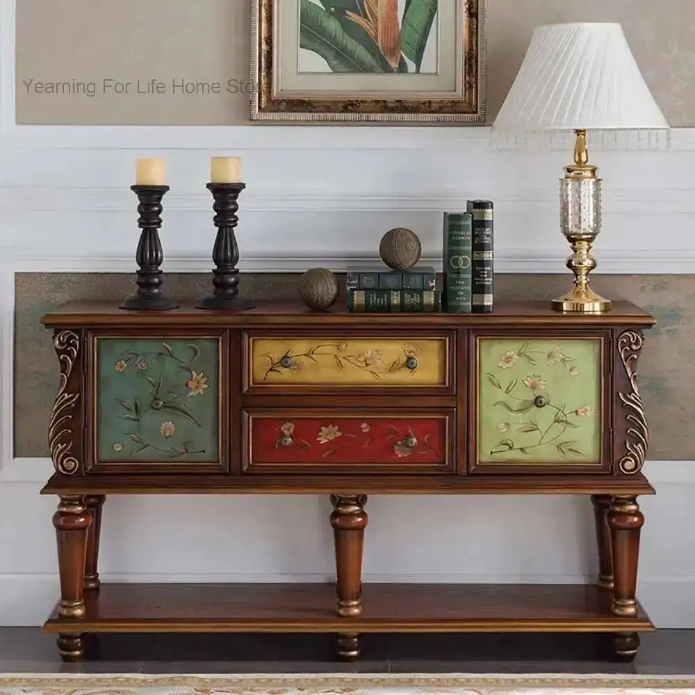 

Aesthetic Console Table Design Vintage Storage Classic Elegant Console Table Trendy Luxurytisch Wohnzimer Living Room Furniture