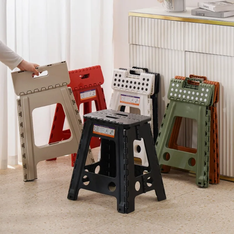 Foldable Thickened Plastic Stool, Space‑Saving Dining & Bathroom Shower Stool, Portable Sturdy Chair