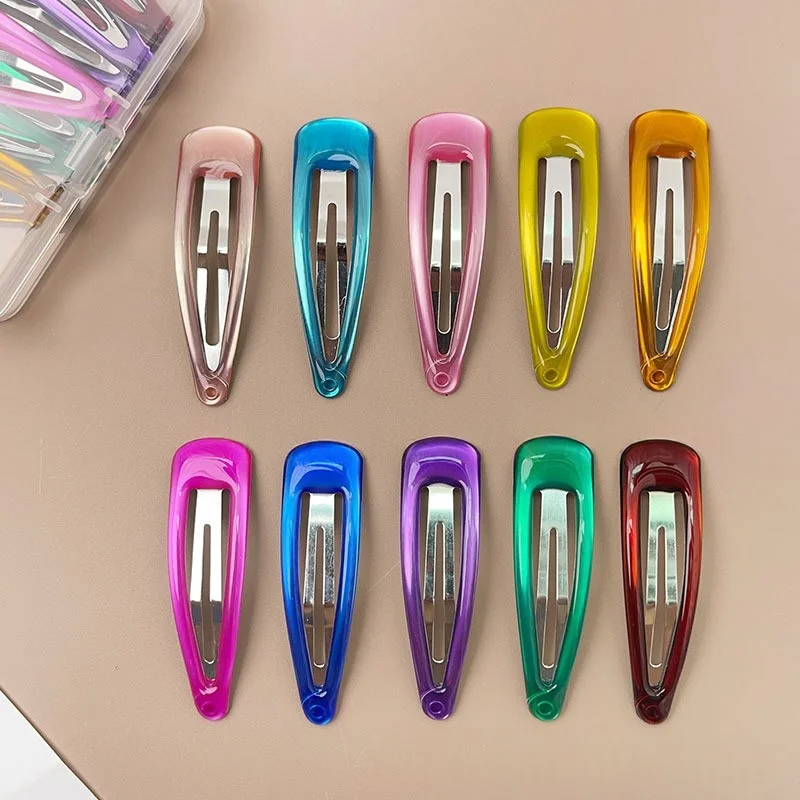 

100 шт./лот, 5 см, капающие маслом ярких цветов, BB-зажимы для маленьких девочек, детские заколки для волос для аксессуаров для волос «сделай сам»