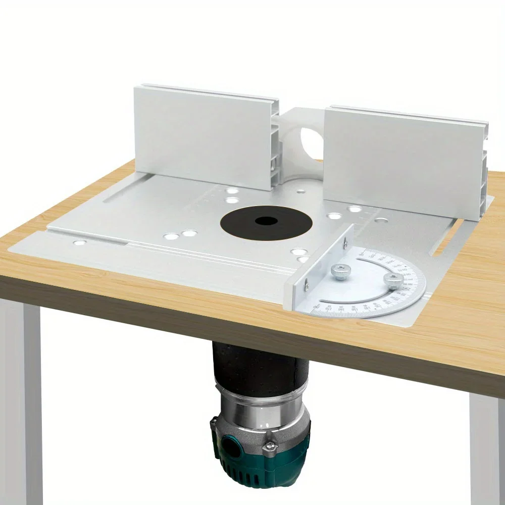 Multifunktionale Aluminium-Frästisch-Einsatzplatte, Holzbearbeitung, elektrische Holzfräse, Klappplatte für Werkbänke, Fräsplatte – Detail 10