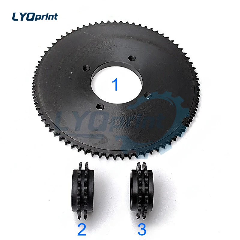 660 Folding Machine Main Motor Double Row Hanging Plate Wheel & Double Chain Gear for Zihong