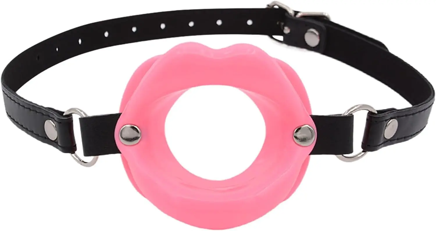 Силиконовое уплотнительное кольцо с открытым ртом, интимные игрушки для БДСМ-связывания, регулируемая повязка на голову, намордник, фиксаторы