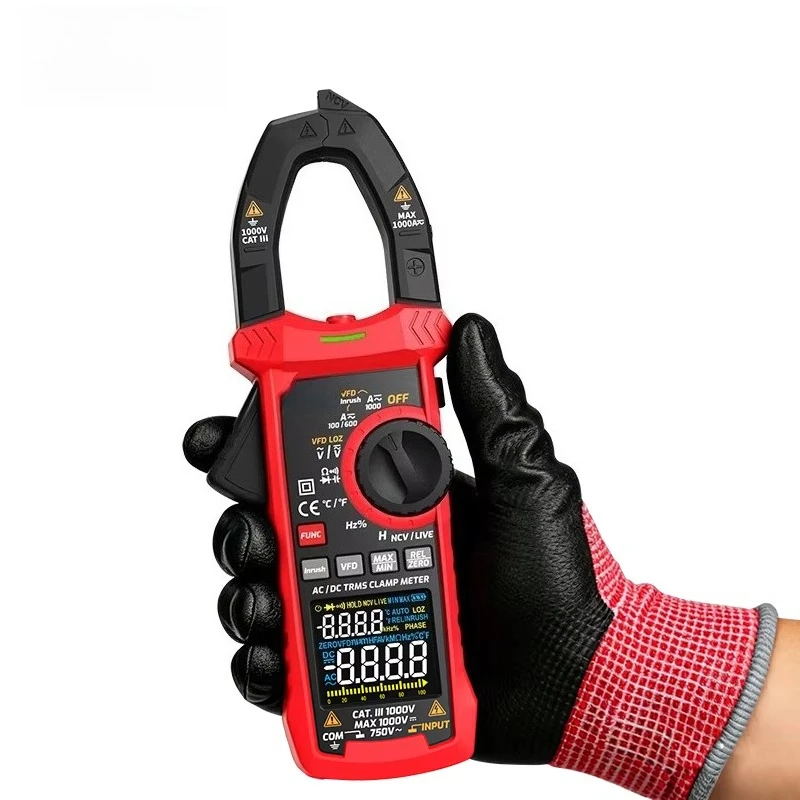 TA813B+ Multifunction 1000V Clamp Meter-Measures DC Current AC/DC Voltage Resistance Digital Display 1000A AC Current
