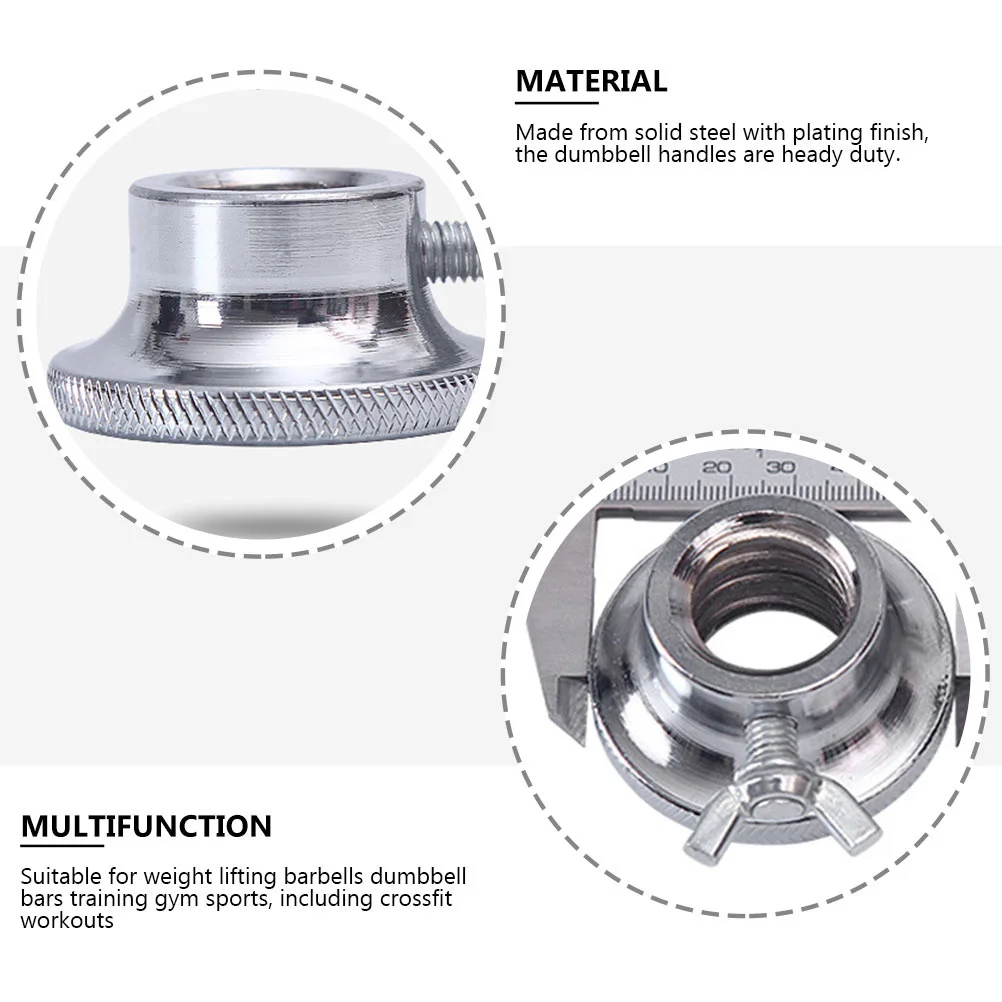 

4 pcs Anti-Slip Screw Nut Heavy Duty Barbell Clamps For Weight Lifting Dumbbell Bars Gym Security Collar