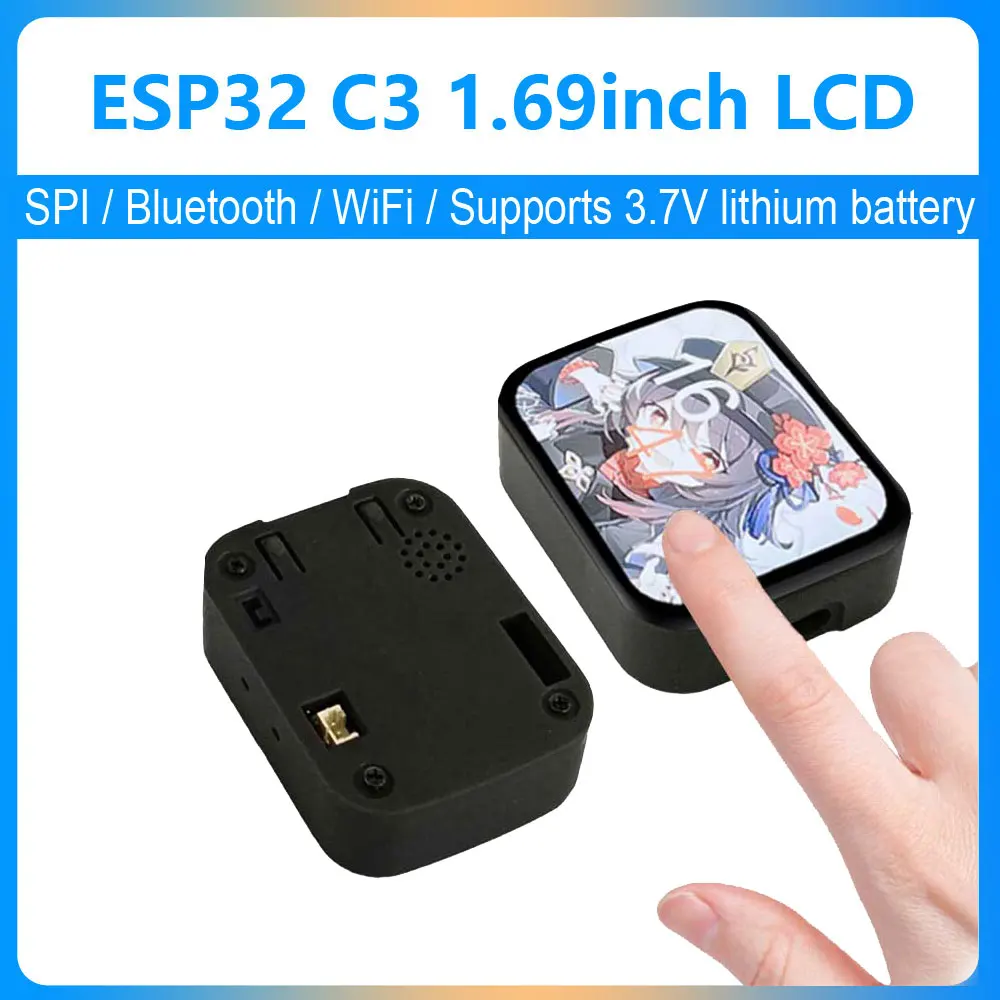 ESP32 C3 1,69-calowy ekran dotykowy LCD MINI TV z etui LVGL Astronaut Zegarek Buzzer ST7789 240x280 Z WiFi Bluetooth