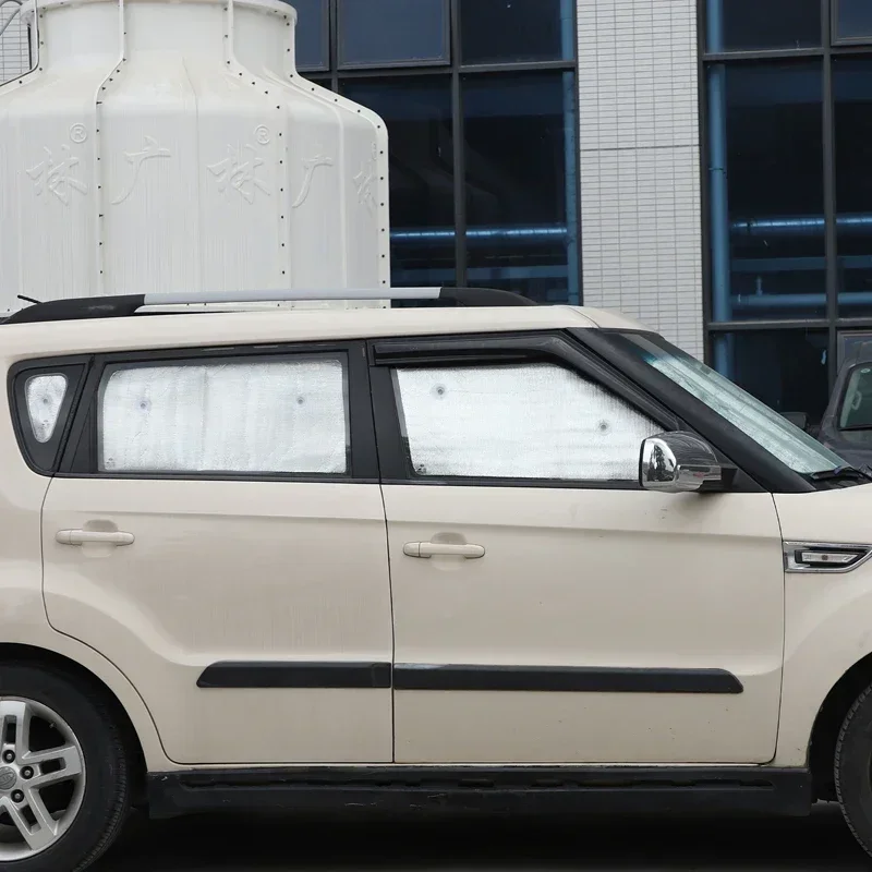 

For Kia Soul AM 09-13 Aluminum Foil Silver Silver Car Front Windshield Full Window Glass Sun Protection Parasol Car Accessories
