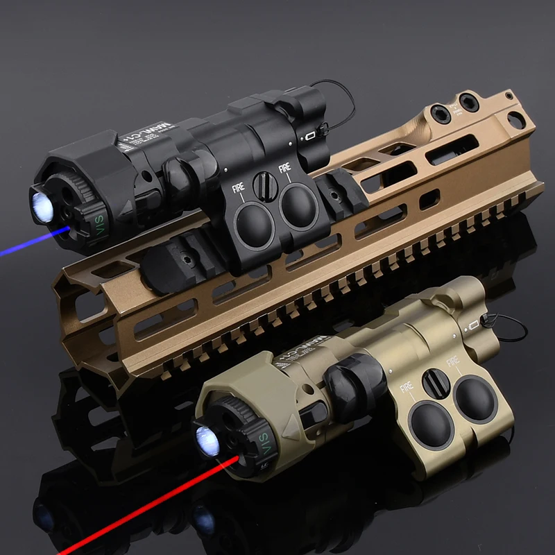 New Upgraded MAWL-C1 Tactical Airsoft All Metal CNC LED Aiming MAWL Red Dot Green Blue Hunting Weapon Lights IR Laser