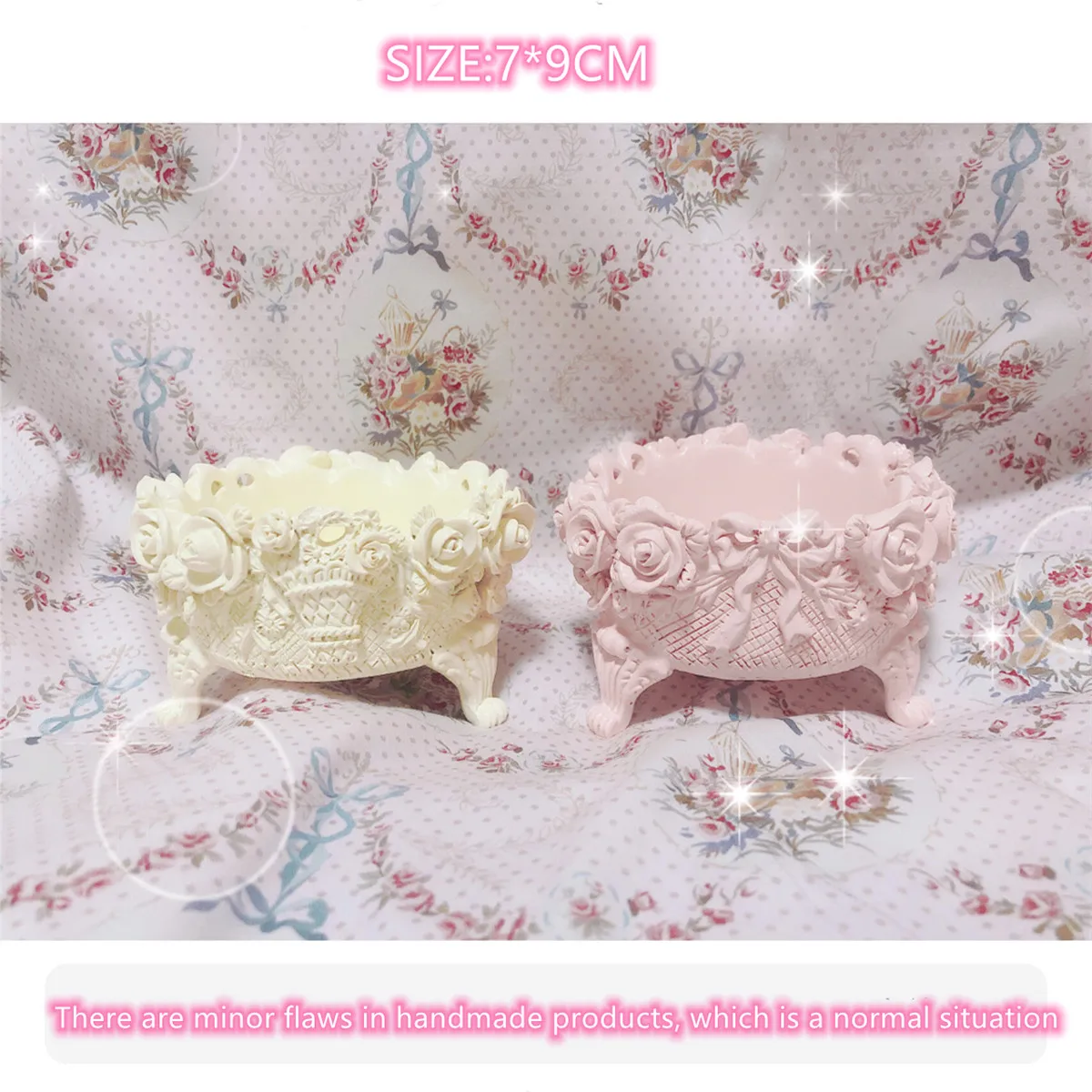 Pink candle holder, cute bow candle holder, house decoration, essential for girls