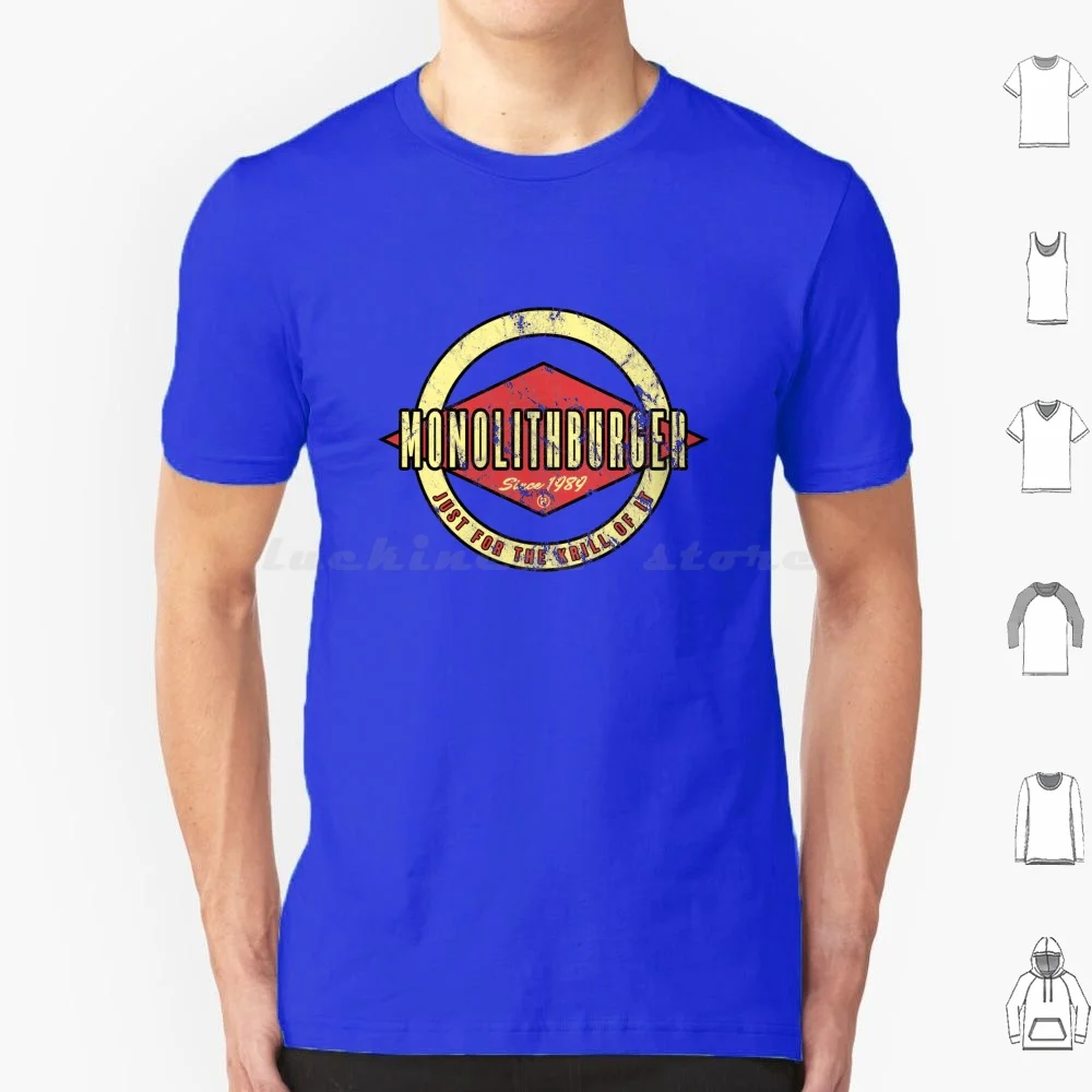 Fat monólito hambúrguer t camisa das mulheres dos homens crianças espaço quest andromeda scifi ficção científica jogador jogos geek videogames