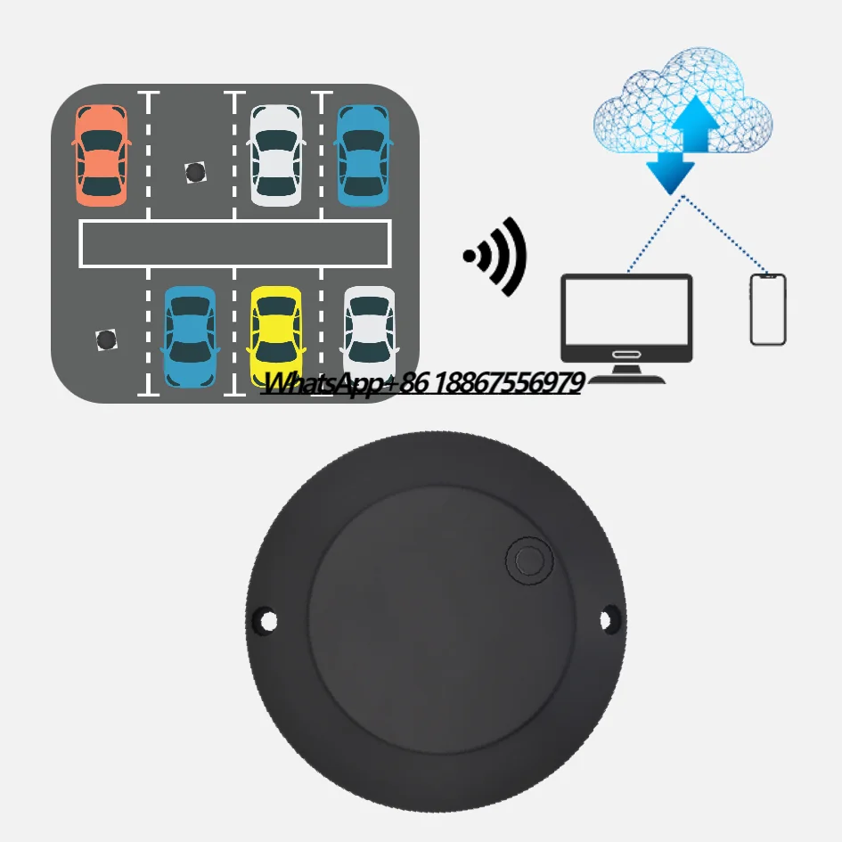 

2024 newest parking occupancy sensor NB-IoT 4G durable car smart parking system LoRaWAN parking sensor