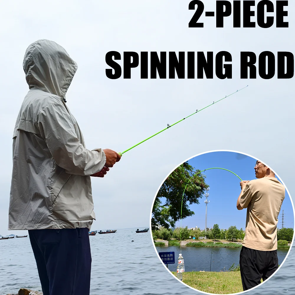 Available in Multiple Colors, Ultra-fine Solid Tip UL Fishing Rod, 2-Piece Stream Micro Lure Rod, Suitable for Kids Casting