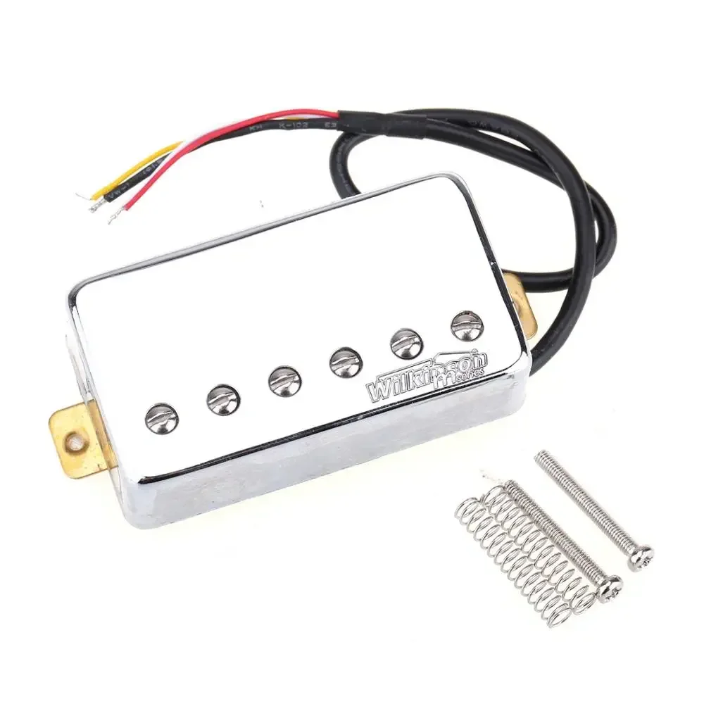 Wilkinson Vintage Tone PAF Style Humbucker Pickups Set for Les Paul Style Electric Guitar, Chrome