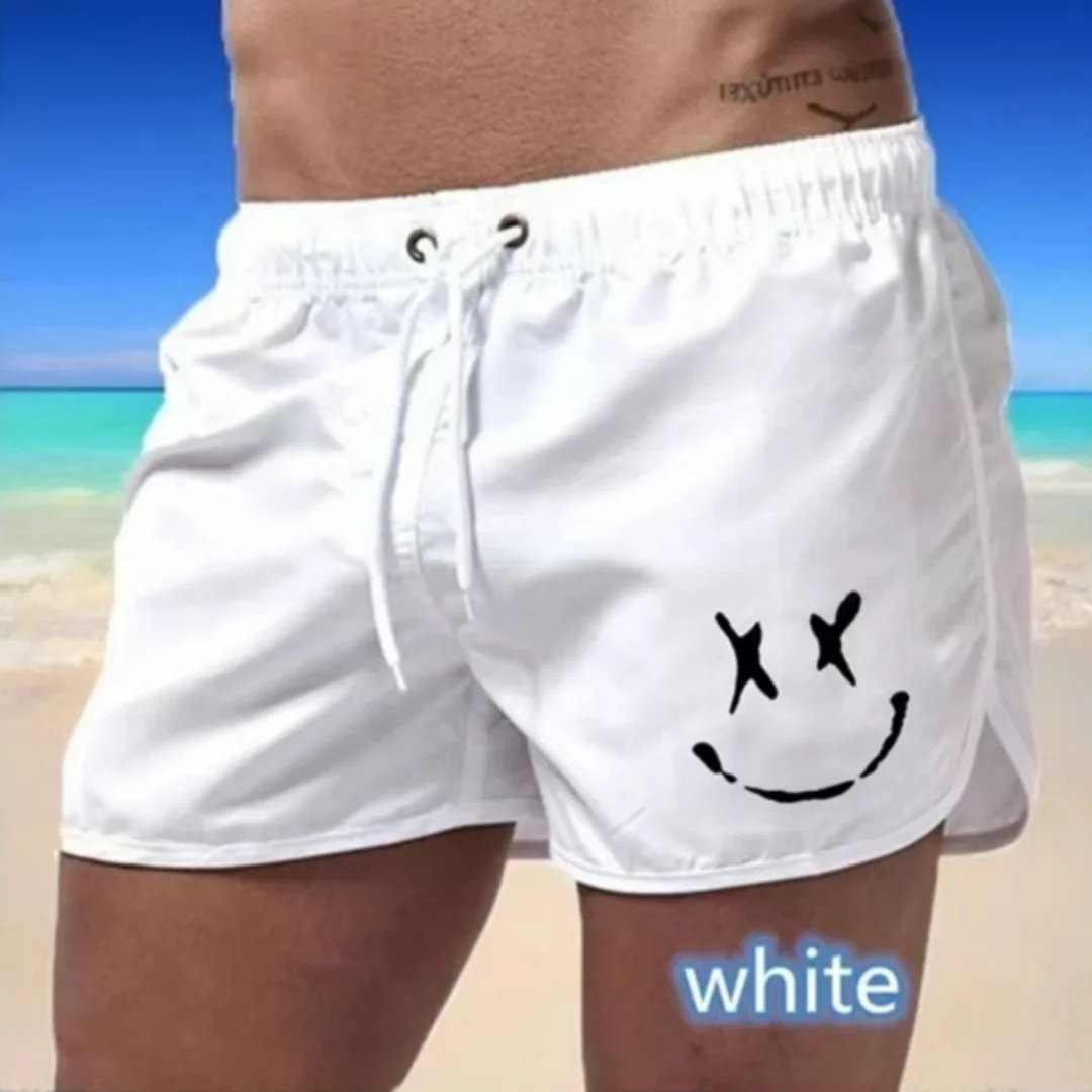 

2025 New men's summer swimming shorts with quick-drying and breathable drawstring surfing and beach pants pockets