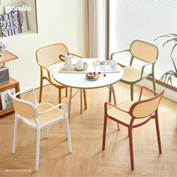 Backrest Plastic Dining Chair Post  Bar Chair Dressing Chair Leisure Office Computer Dining Chair Modern Minimalist Dining Room