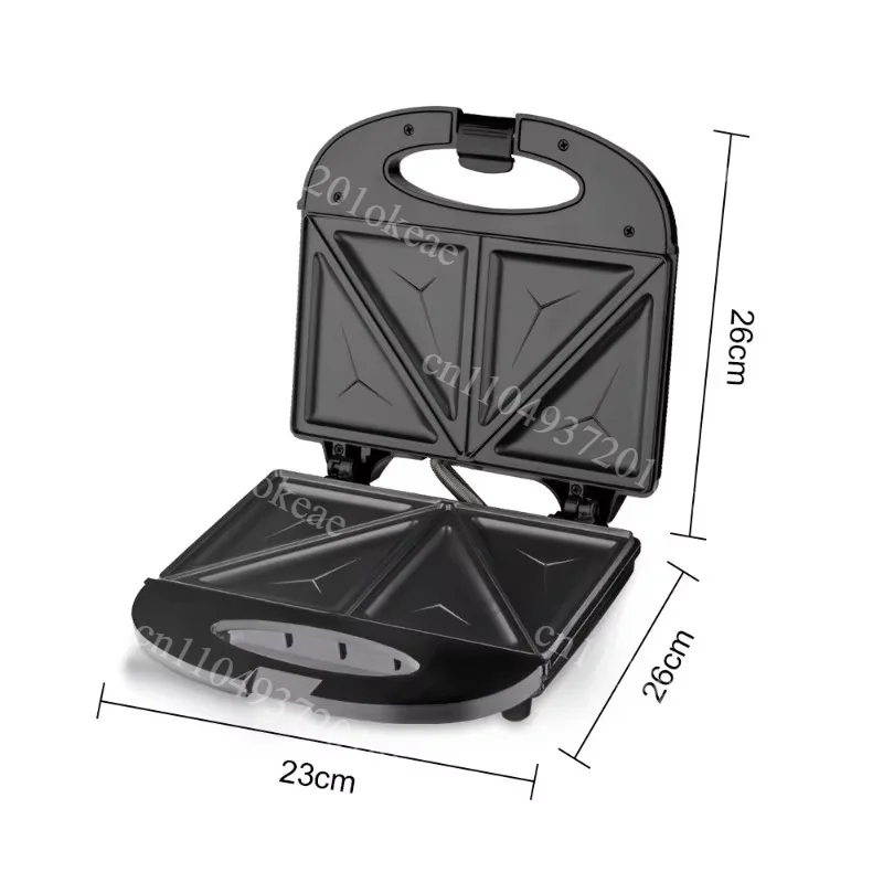Household Double Sided Heating Breakfast Machine Multifunctional Sandwich Maker for Waffle and Toast Baking