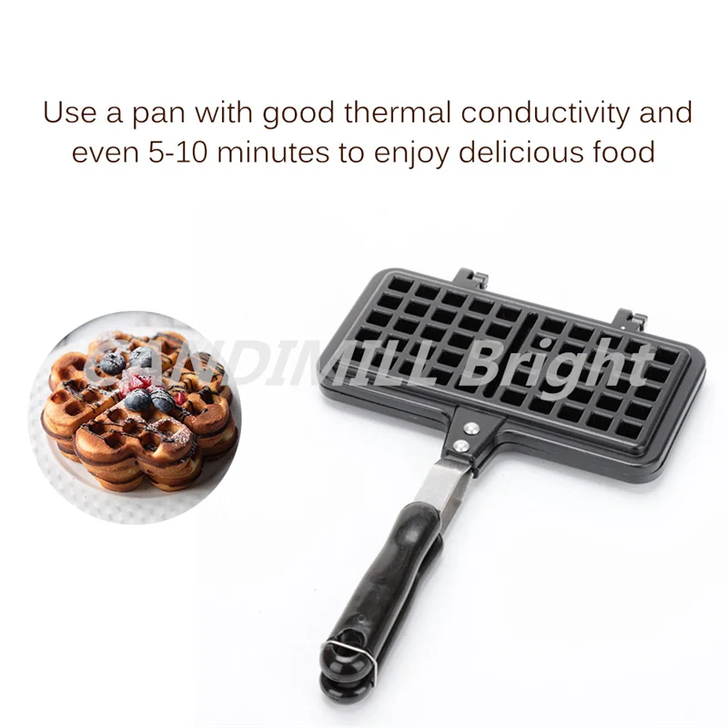 Waffle Maker Non-stick Waffle Cake Mold Baking Tray Household Kitchen Gas Pancake Maker for Breakfast Shop Bakery