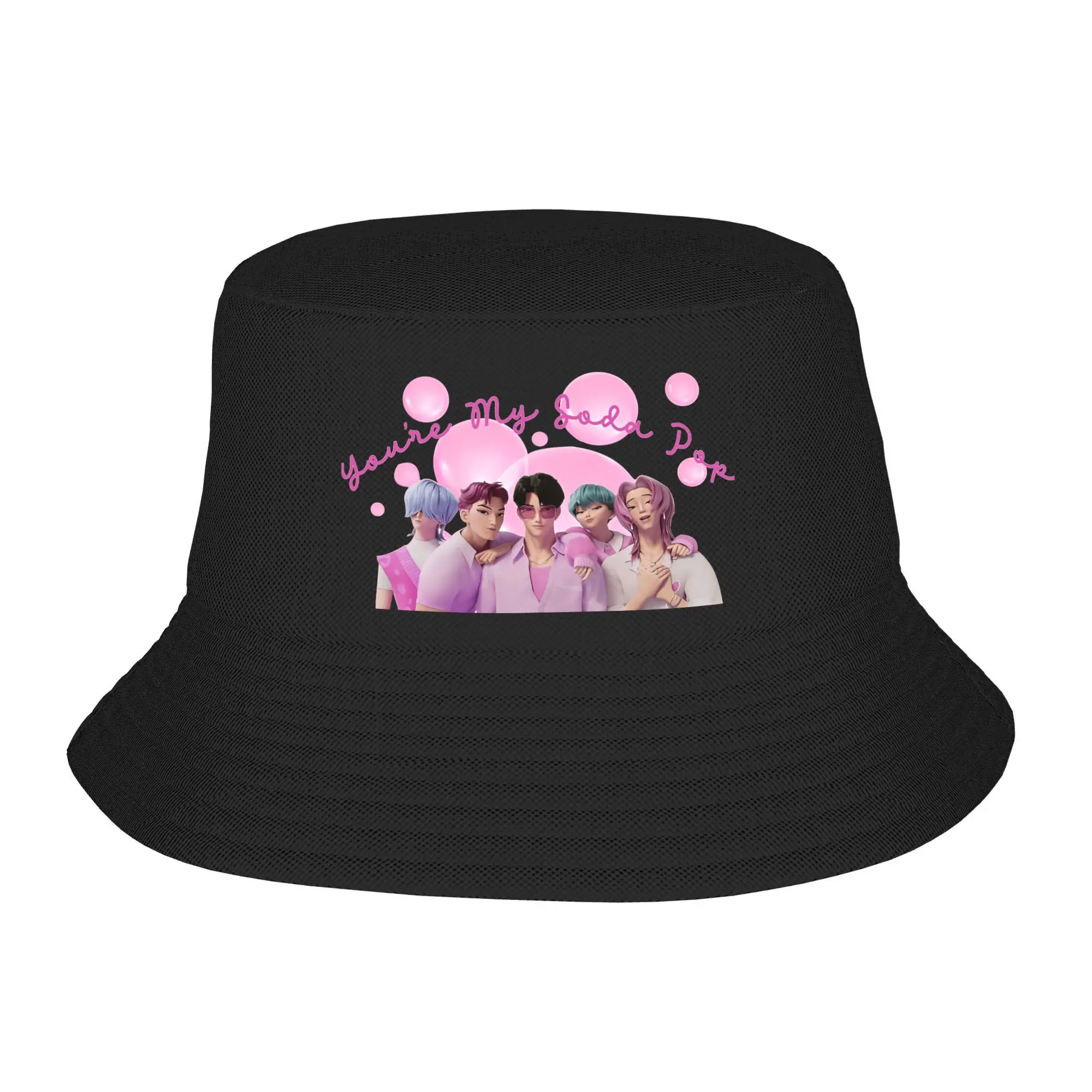 

KPOP Demon Hunters Saja Boys Bucket Hat Street Style Fisherman Caps Personality Fishing Sun Hats For Women Fashion Design Cap