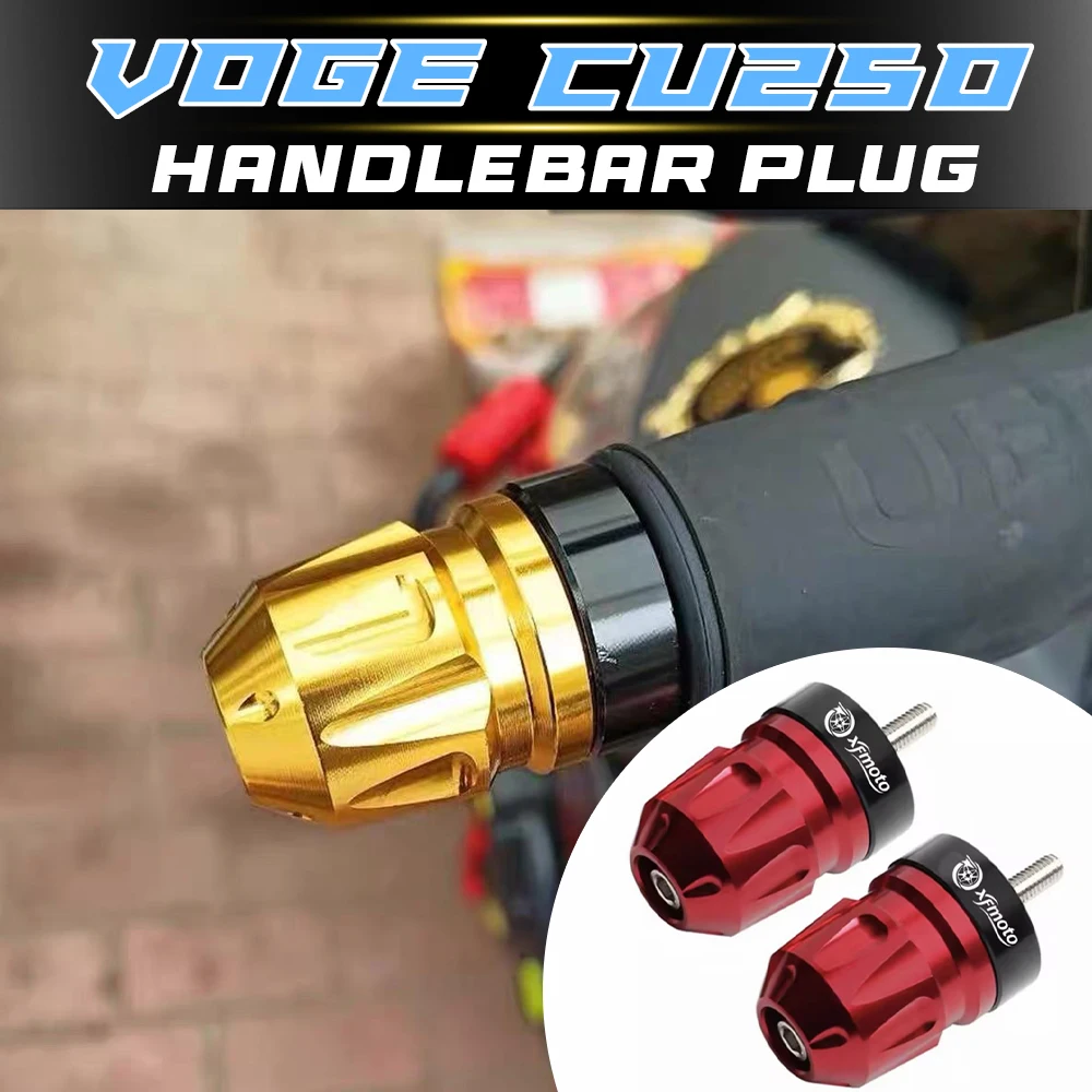 Aluminum Handlebar End Plug Balance Terminal Mod Parts For VOGE CU250 CU525 CU625 300R 525R Motorcycle Accessories