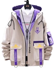 25Anime Cyno Daily Sweatshirts Hoodie Genshin Impact Cosplay Costume Men's Casual Windbreaker Jacket Hooded Zipper Coat Dropship