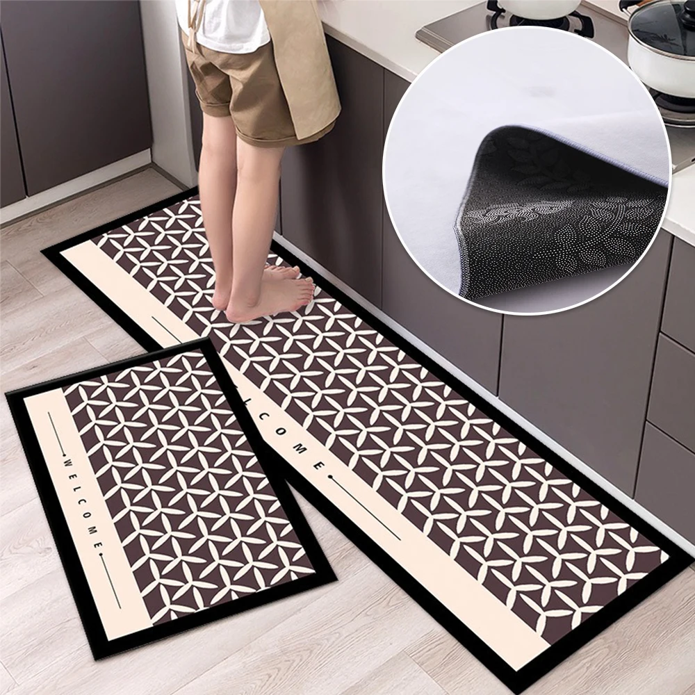 

Water Absorption Kitchen Rug Balcony Bathroom Door Anti-Slip Foot Rug Soft Washable Carpet Alfombra De La Cocina Keittiön Matto