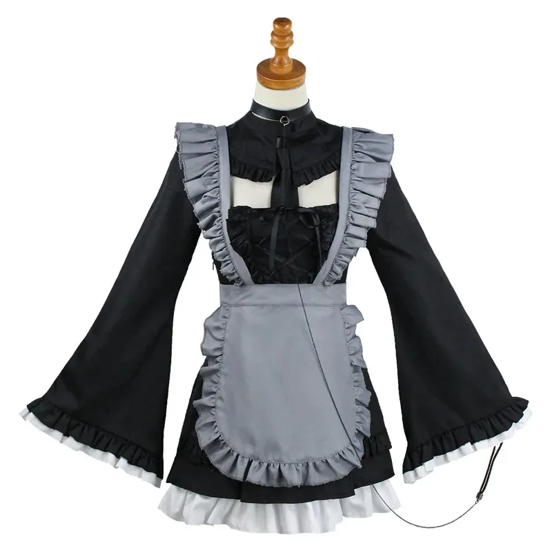 

Kuroe ShizukuCOS set dressing figure dark lolita dress gothic cosplay clothing headdress + necklace + stockings